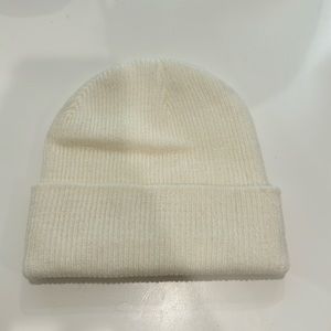 Plain White Beanie